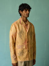 Bardor Floral Block-Printed Jacket - Apricot