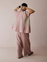 Venn Pleated Linen Co-ord Set - Natural