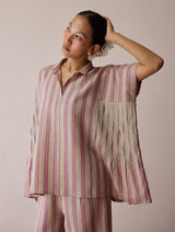 Venn Pleated Linen Co-ord Set - Natural