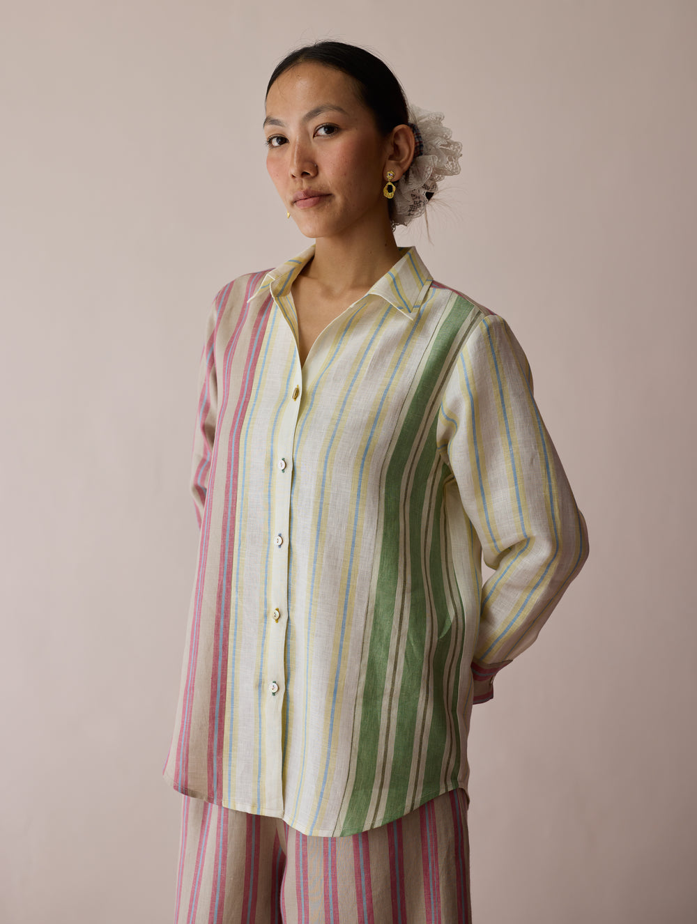Leena Patchwork Linen Co-ord Set
