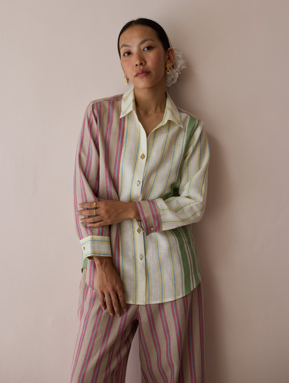 Leena Patchwork Linen Co-ord Set