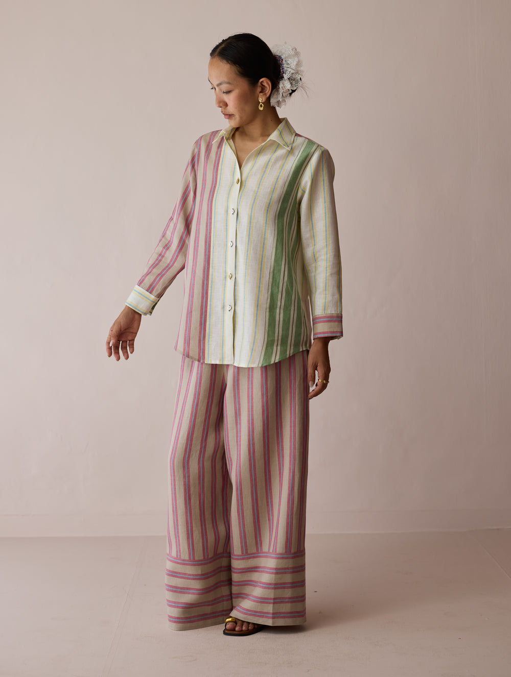 Leena Patchwork Linen Co-ord Set