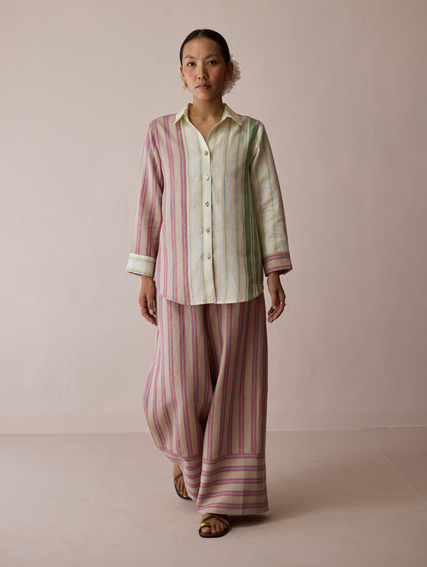 Leena Patchwork Linen Co-ord Set