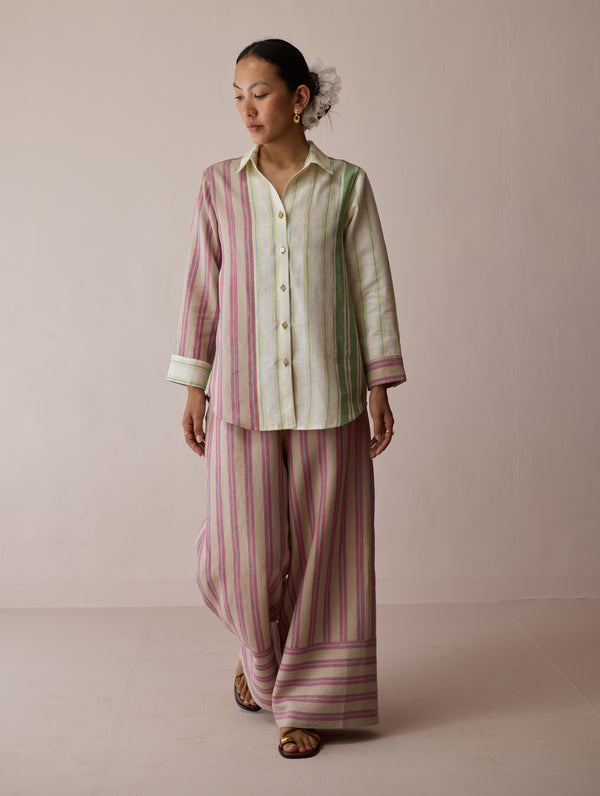 Leena Patchwork Linen Co-ord Set