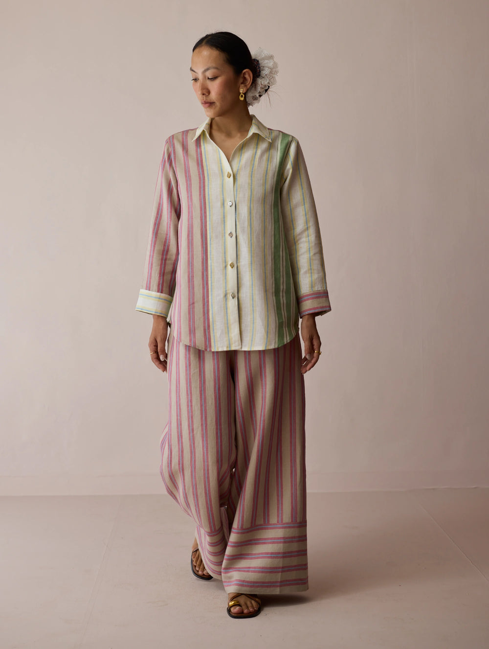 Leena Patchwork Linen Co-ord Set