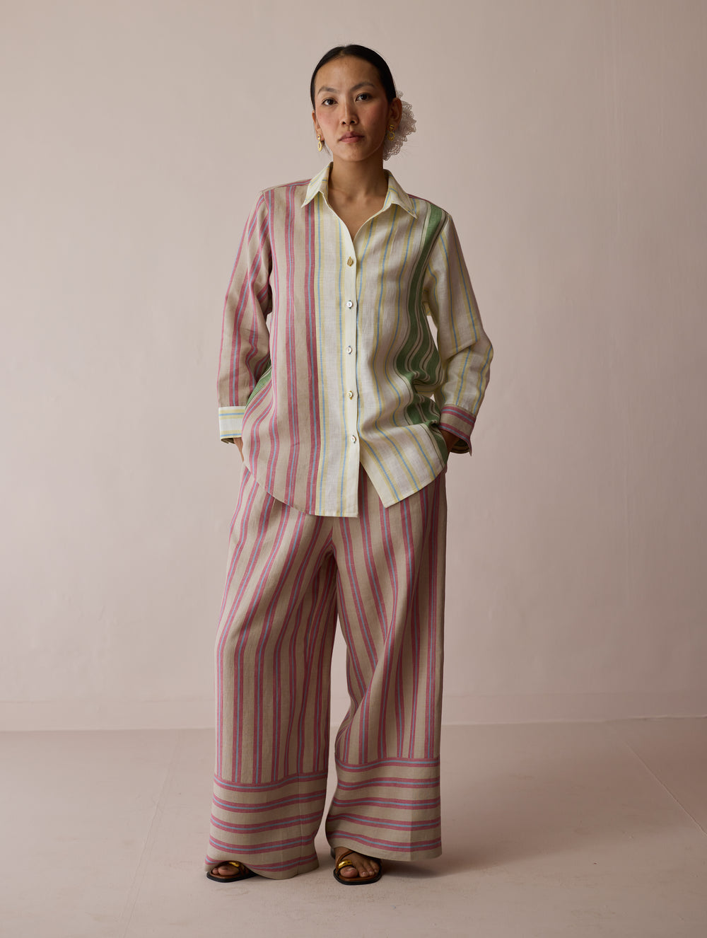 Leena Patchwork Linen Co-ord Set