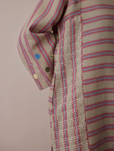 Parvee Block-Printed Linen Angrakha Kurta - Natural