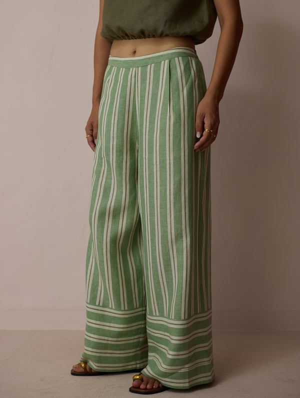 Rimi Linen Co-ord Set - Olive