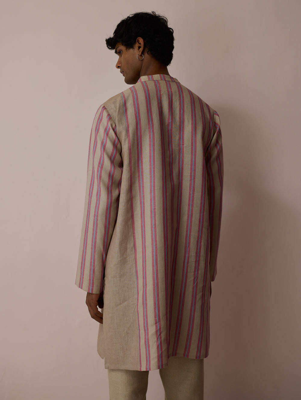 Haka Patchwork Linen Kurta - Natural