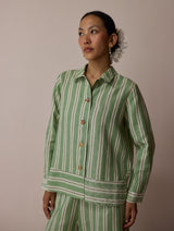 Erra Block-Printed Linen Co-ord Set - Fern