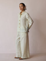 Erra Block-Printed Linen Co-ord Set - Ivory