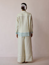 Erra Block-Printed Linen Co-ord Set - Ivory
