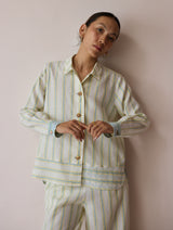 Erra Block-Printed Linen Co-ord Set - Ivory