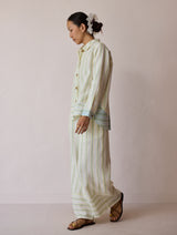 Erra Block-Printed Linen Co-ord Set - Ivory
