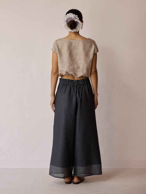 Kora Cowl-Neck Co-ord Set - Charcoal