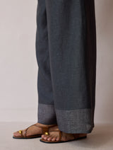 Kora Cowl-Neck Co-ord Set - Charcoal