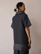 Kora Cowl-Neck Co-ord Set - Charcoal