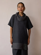 Kora Cowl-Neck Co-ord Set - Charcoal