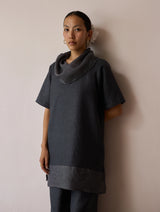 Kora Cowl-Neck Co-ord Set - Charcoal