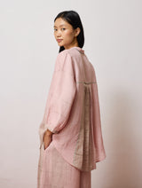 Rin Metallic Linen Co-ord - Pink