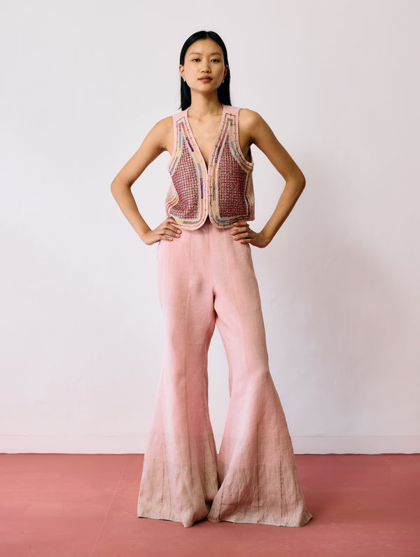 Kaya Hand-Embroidered Co-ord - Pink