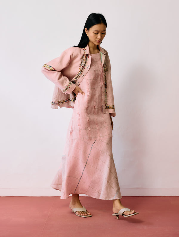 Dana Pintuck & Pleat Sleeveless Co-ord - Pink