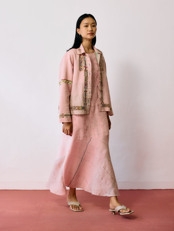Dana Pintuck & Pleat Sleeveless Co-ord - Pink