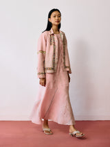 Dana Pintuck & Pleat Sleeveless Co-ord - Pink