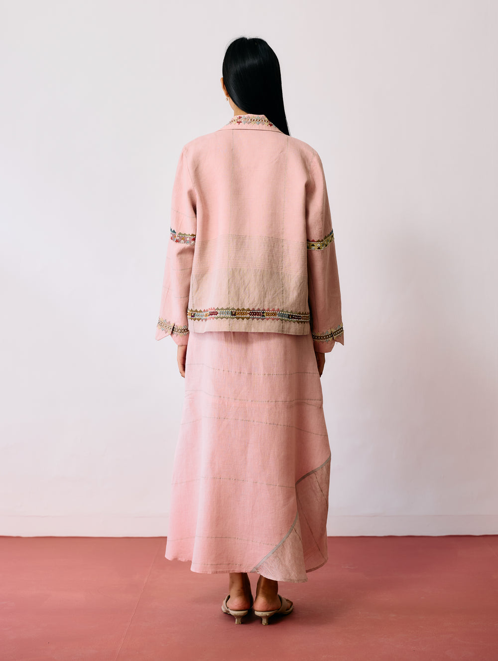Dana Pintuck & Pleat Sleeveless Co-ord - Pink