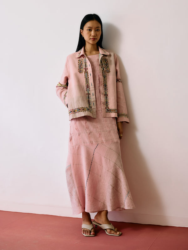 Dana Pintuck & Pleat Sleeveless Co-ord - Pink