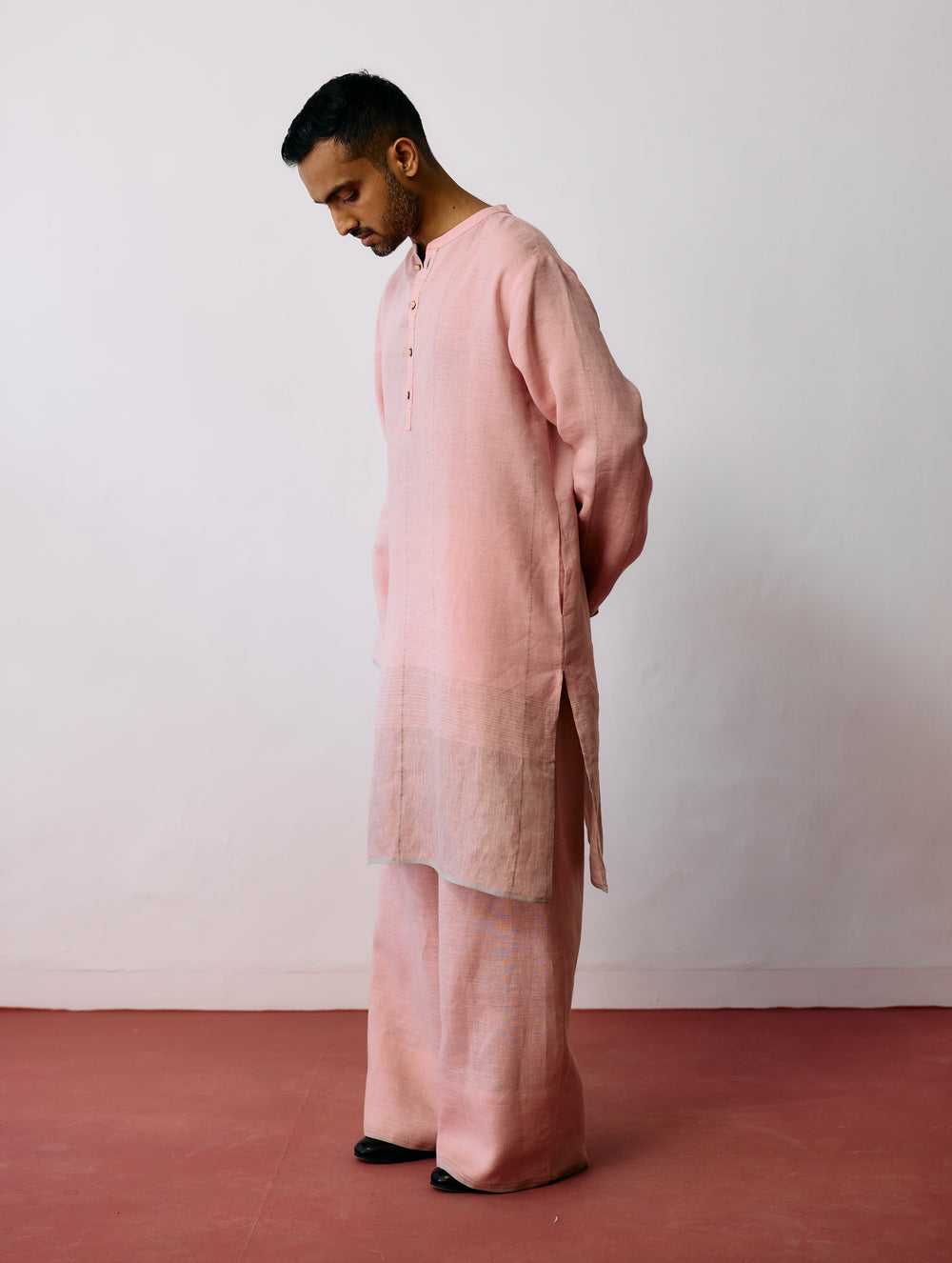 Rin Linen Pants - Pink