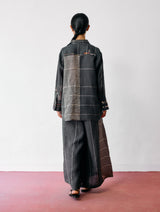 Hanat Hand-Embroidered Bird Co-ord - Charcoal