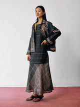 Dana Pintuck & Pleat Sleeveless Co-ord - Charcoal