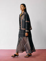Dana Pintuck & Pleat Sleeveless Co-ord - Charcoal