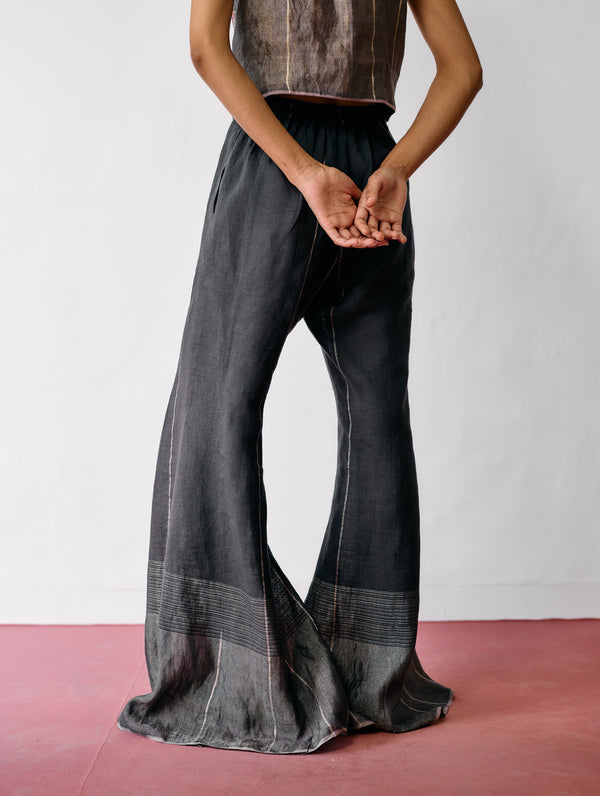 Kaya Hand-Embroidered Co-ord - Charcoal