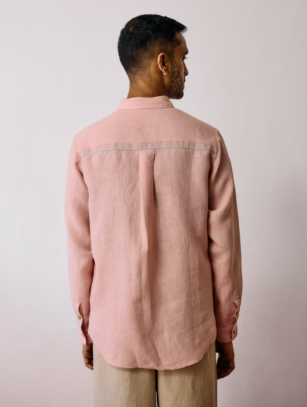 Zai Floral Hand-Embroidered Shirt - Pink