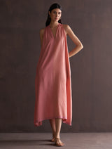 Saki Sleeveless Dress - Coral
