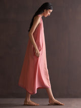 Saki Sleeveless Dress - Coral