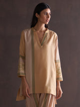 Zumi Hand-Embroidered Kurta - Sun