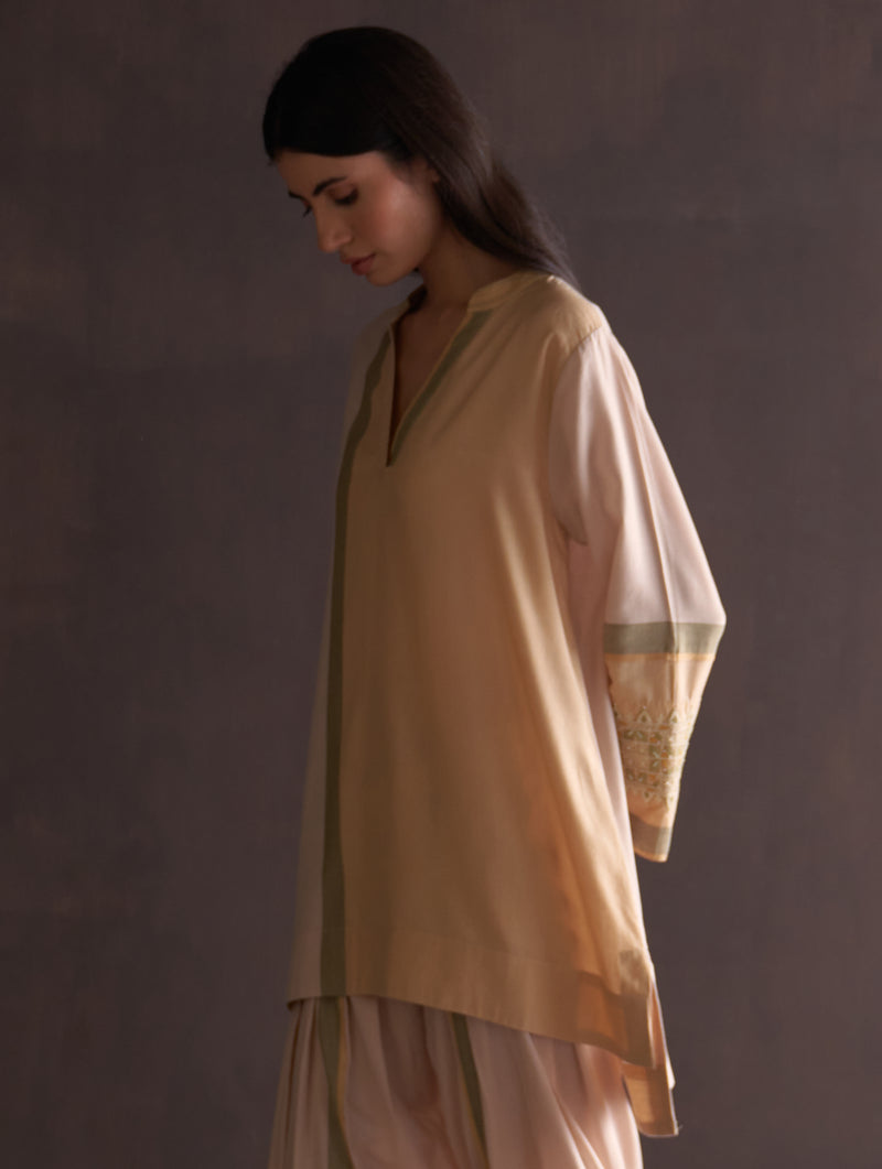 Zumi Hand-Embroidered Kurta - Sun