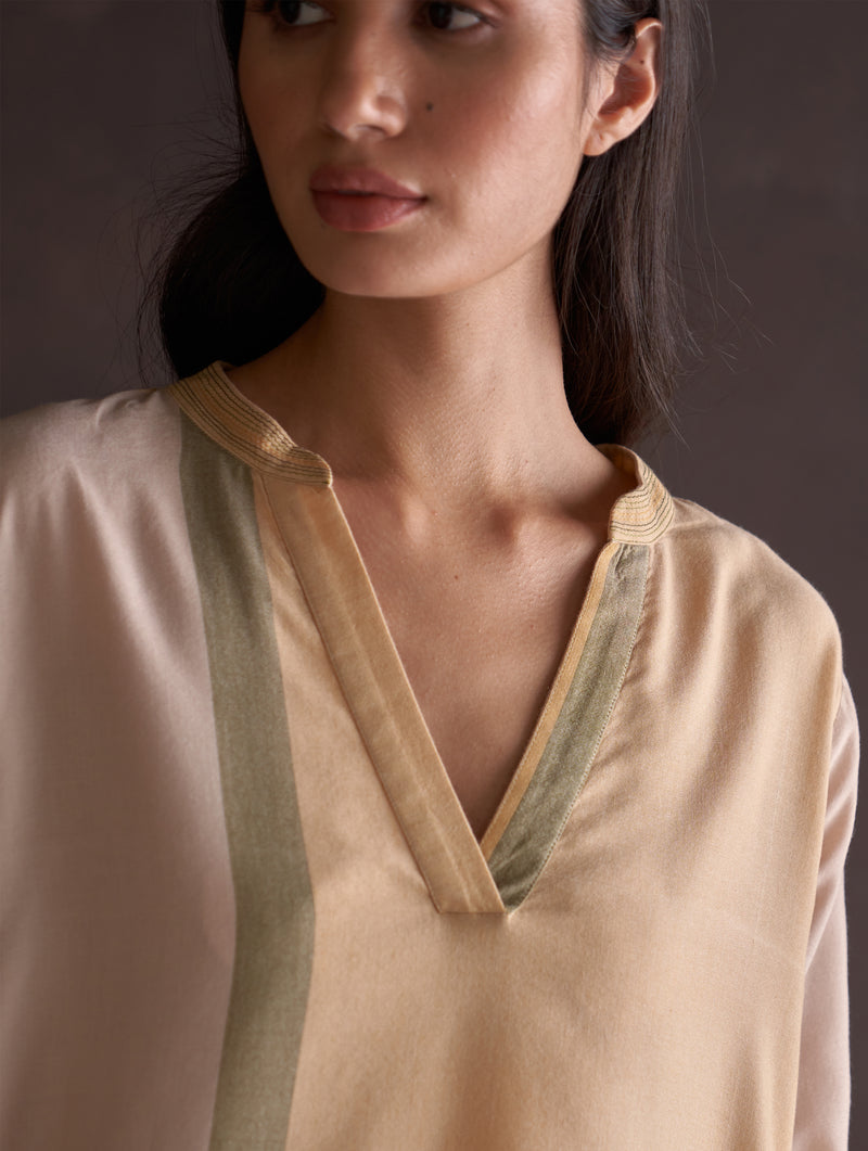 Zumi Hand-Embroidered Kurta - Sun