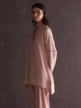 Zumi Hand-Embroidered Kurta - Blush