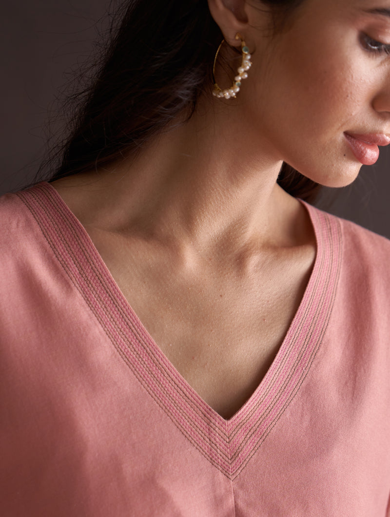 Sora Asymmetrical Top - Coral