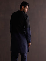 Kash Ombre Kurta Set - Midnight
