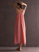 Saki Sleeveless Dress - Coral