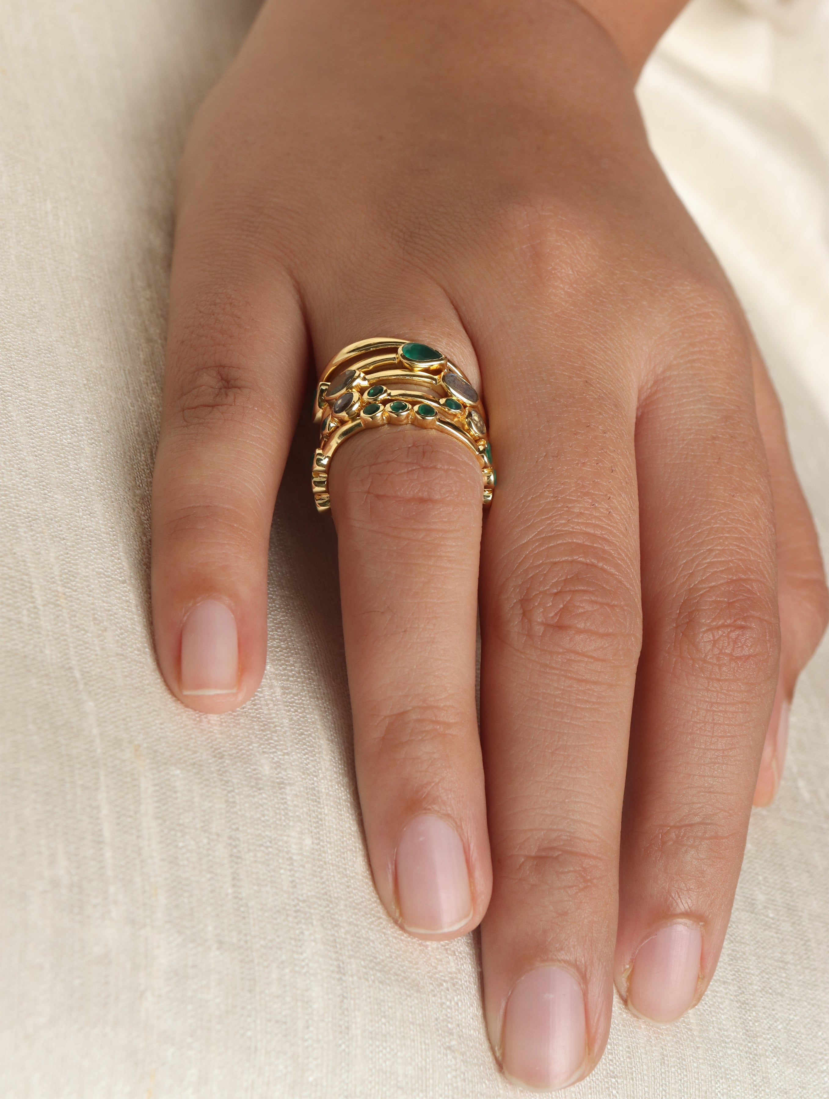 Manan Rind Rika Stackable Ring - Night – Manan