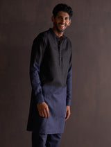 Kash Ombre Kurta Set - Midnight