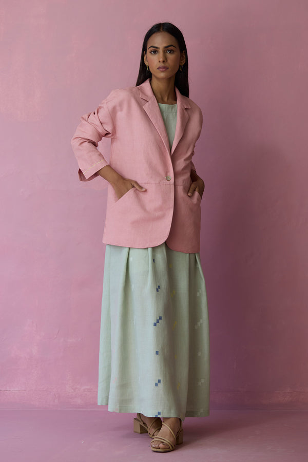 Nina Thick Linen Blazer - Rose