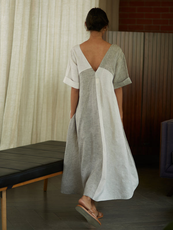 Masa Timeless Linen Dress - Off-White
