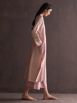 Saori Hand-Embroidered Kurta - Blush